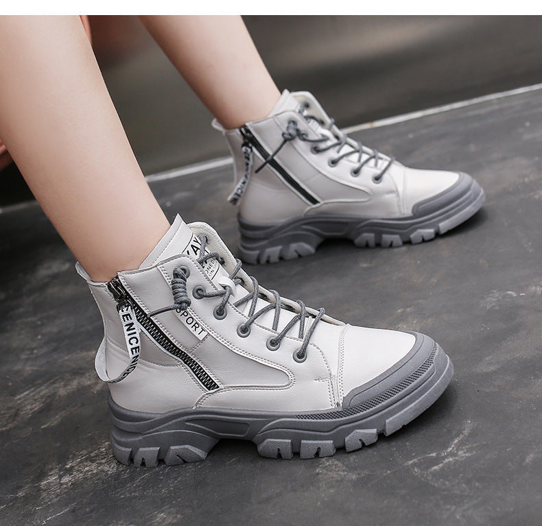 Autumn Fashion Casual Platform Single Boots Sports British Style Boots GOMINGLO