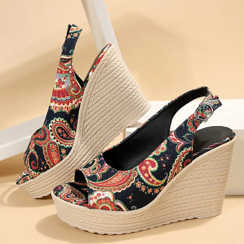 Bohemian Style Chunky Platform Sandals GOMINGLO