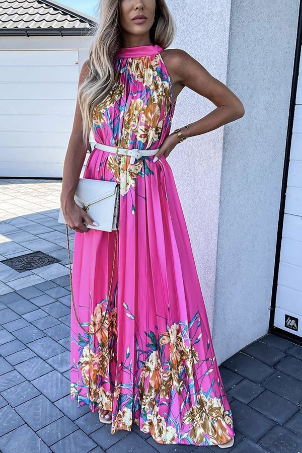 Boho Floral Chiffon Loose Maxi Dress GOMINGLO