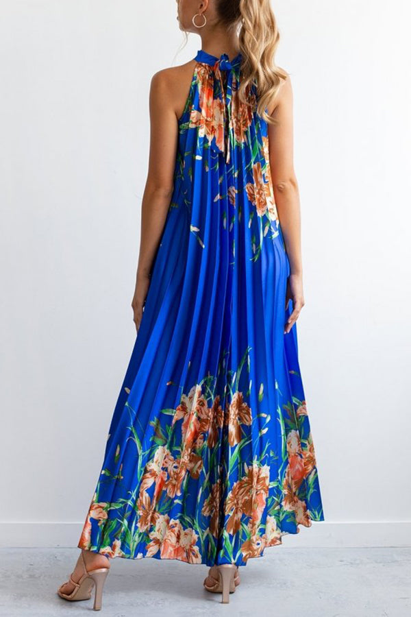 Boho Floral Chiffon Loose Maxi Dress GOMINGLO