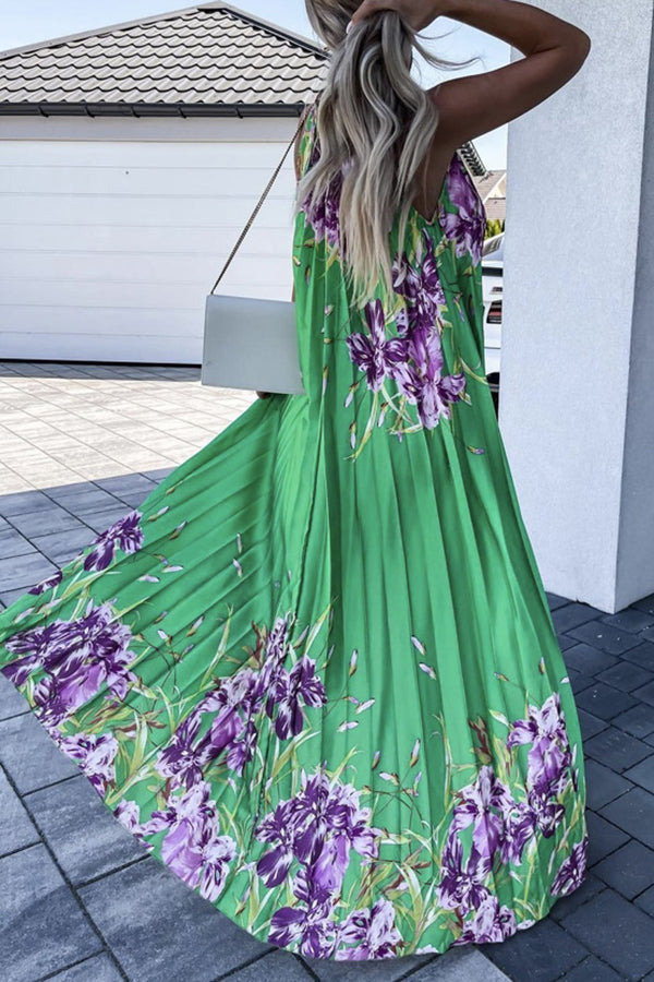 Boho Floral Chiffon Loose Maxi Dress GOMINGLO
