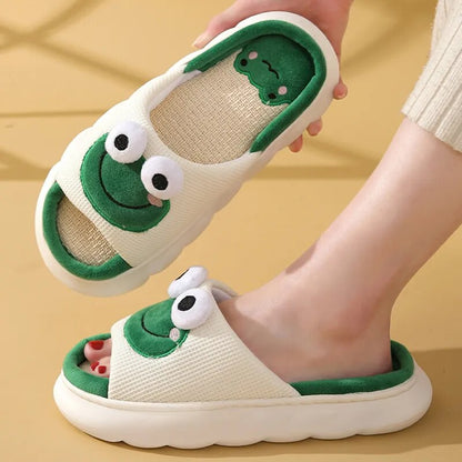 Cartoon Shaped Thick Sole Non Slip Home Slippers for Women GOMINGLO