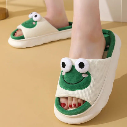 Cartoon Shaped Thick Sole Non Slip Home Slippers for Women GOMINGLO