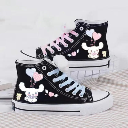 Gominglo - Cartoon Printed Student High-top Canvas Sneakers GOMINGLO