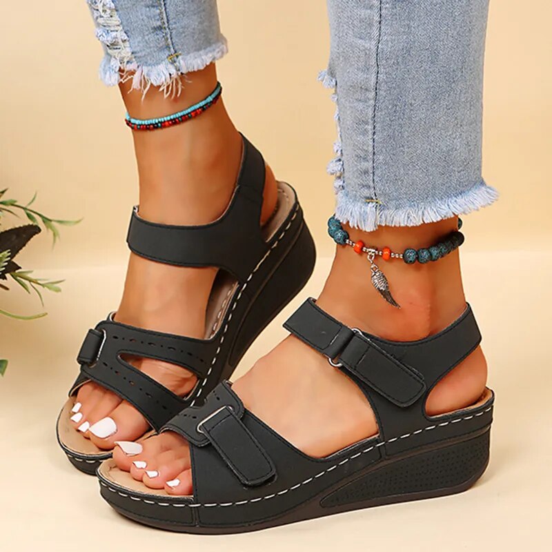 Gominglo - Fashionable Wedge Sandals for Women GOMINGLO