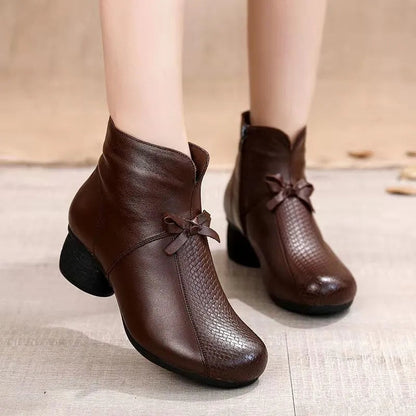 Gominglo - New Fashion Round Head Mother Short Boots GOMINGLO