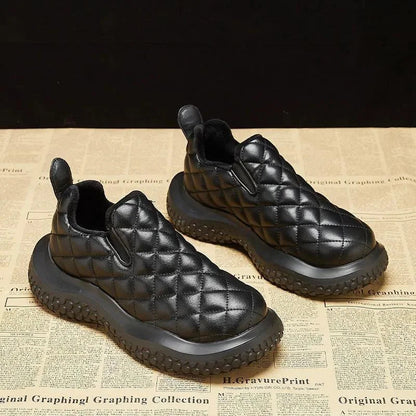 Gominglo - Plush Diamond Plaid Winter Women's Boots GOMINGLO