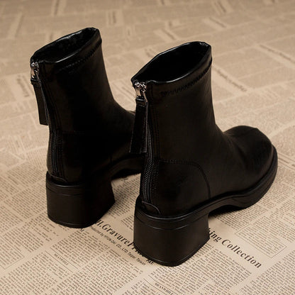 Gominglo - Winter Chic: Solid Color High Heel Boots GOMINGLO