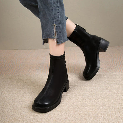 Gominglo - Winter Chic: Solid Color High Heel Boots GOMINGLO
