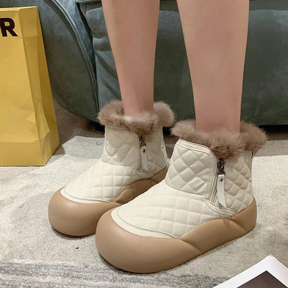 Gominglo - Winter Fashion Round Head Snowy Boots GOMINGLO