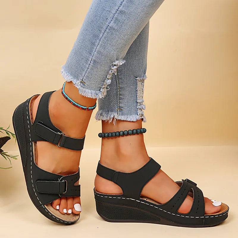 Gominglo - Women's Soft Slip-On Open Toe Sandals GOMINGLO