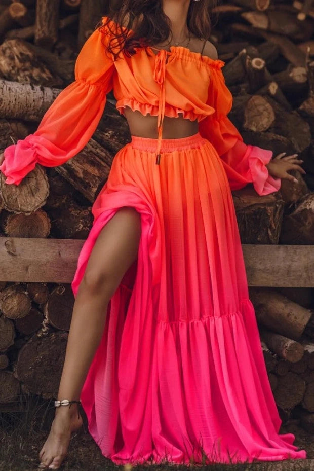 2-Piece Off-Shoulder Cover-Up Dress