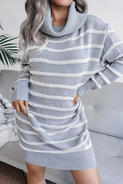 Elegant Patchwork Long Sleeve Mini Dress