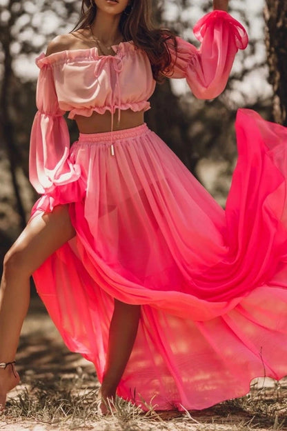 2-Piece Off-Shoulder Cover-Up Dress