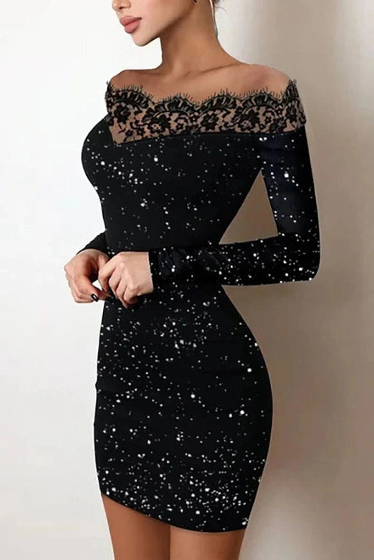 Elegant Long Sleeve Bodycon Mini Dress