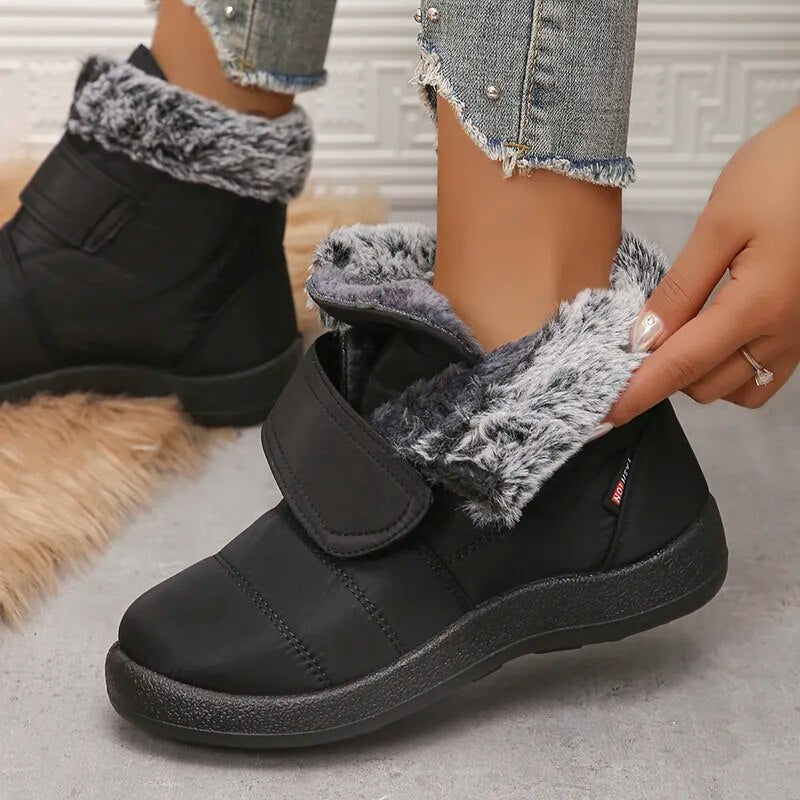 New Anti Slip Thick Warm Plush Snow Boots for Woman GOMINGLO