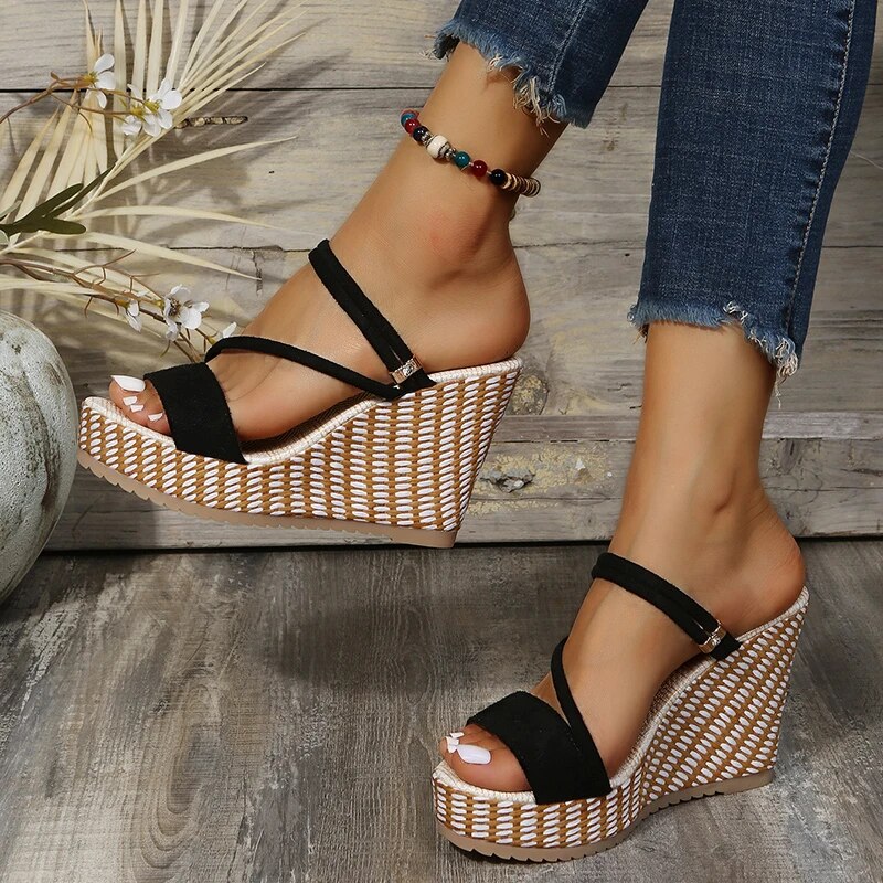 New Fashion Super High Heel Wedge Sandals for Women GOMINGLO