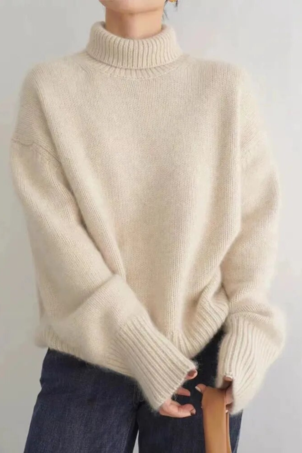 Pure Wool Turtleneck Cashmere Pullover Autumn/Winter Sweater For Women GOMINGLO
