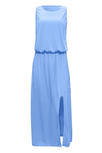 Elegant Sleeveless O-Neck Maxi Dress