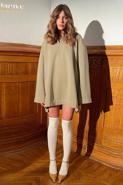 Elegant Long Sleeve Mini Dress