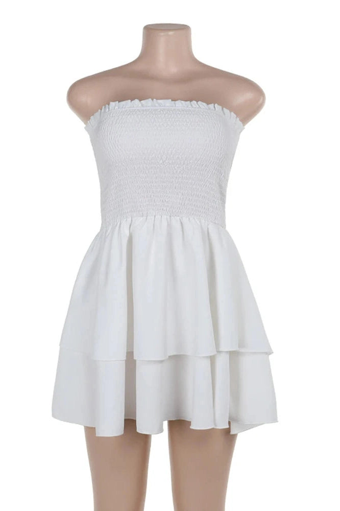 Strapless Backless Sleeveless Mini Dress