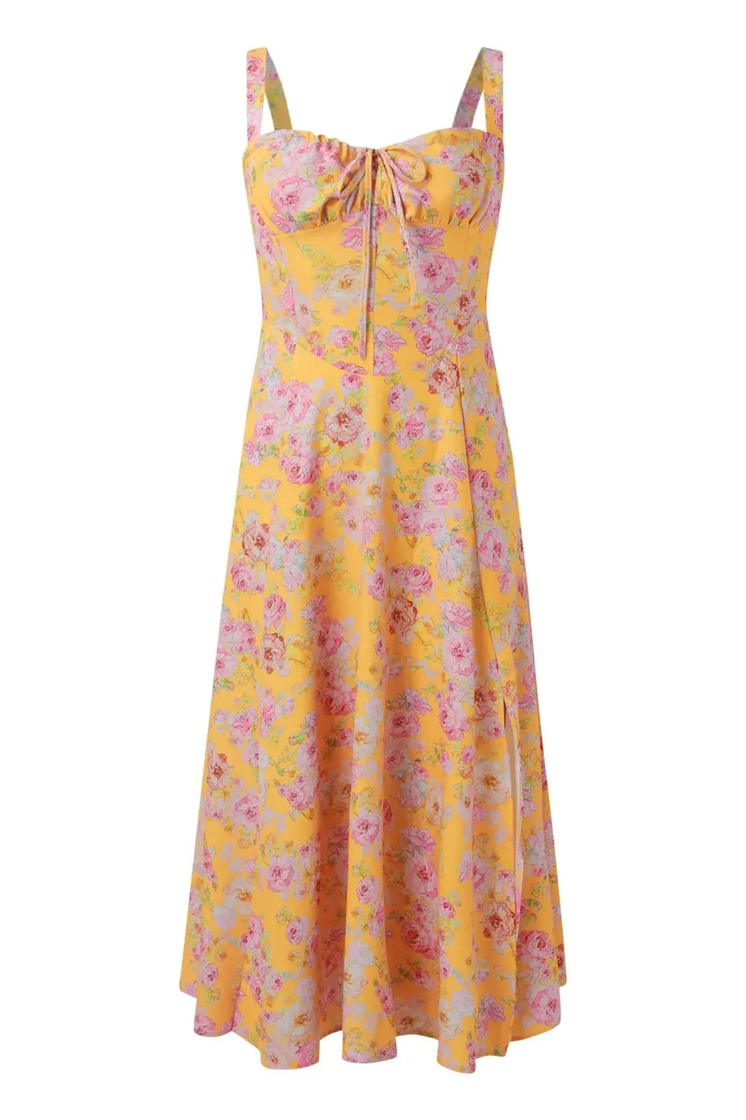 Flower Print Sleeveless Maxi Dress