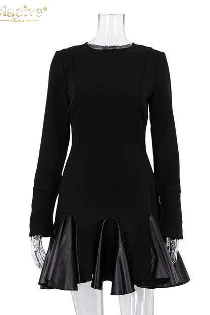 Bodycon O-Neck Long Sleeve Mini Dress