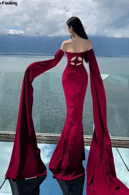 Elegant Backless Bodycon Maxi Dress