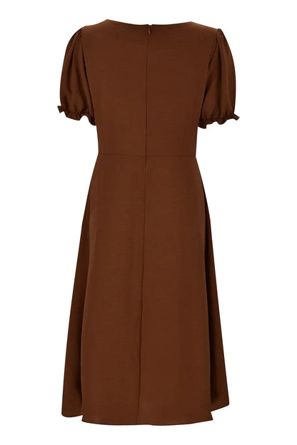 Elegant V-Neck Hip Wrap Maxi Dress