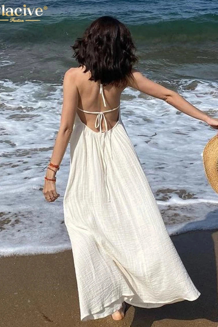 Sleeveless Backless Maxi Dress