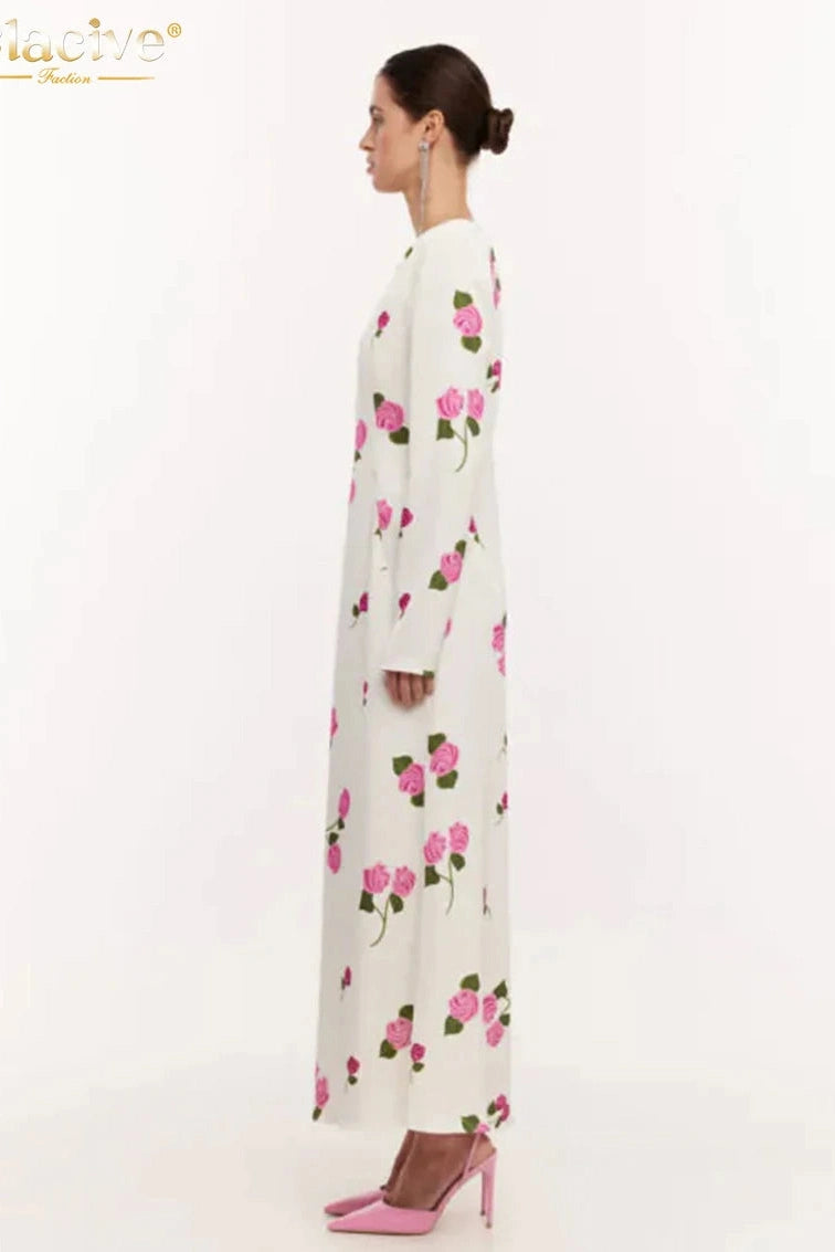 Elegant Long Sleeve Maxi Dress