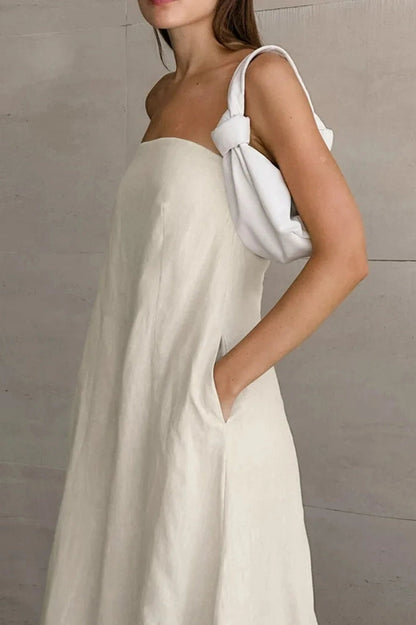 Elegant Strapless Sleeveless Maxi Dress