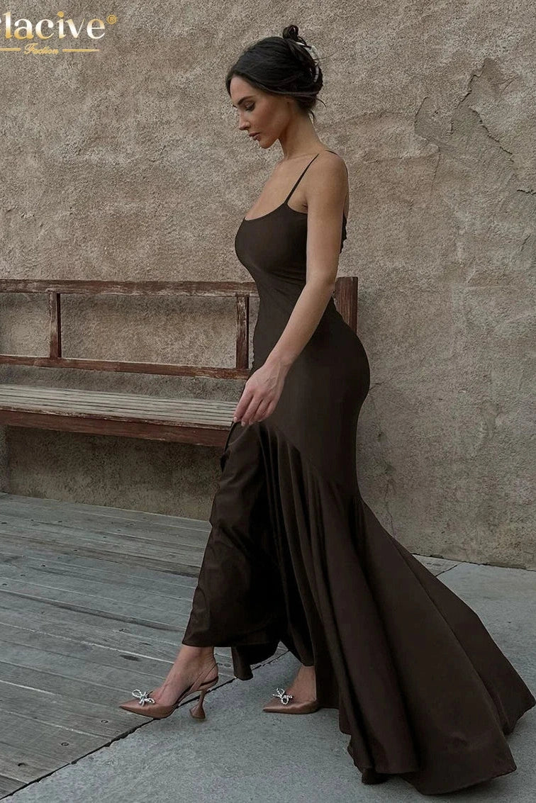 Sleeveless Backless Maxi Dress