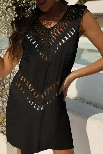 V-Neck Sleeveless Cover-Up Dress