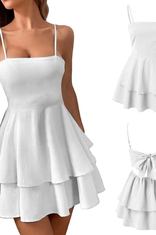 Sleeveless Backless Mini Dress