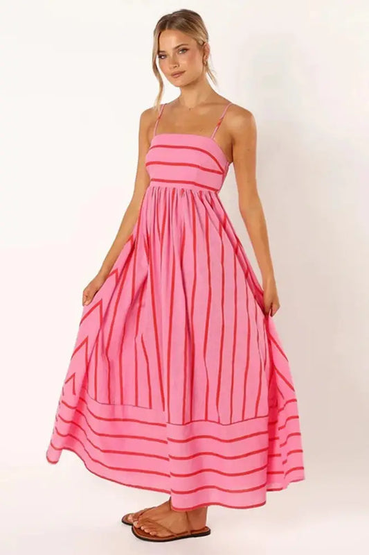 2024 New Elegant Stripe Maxi Dress