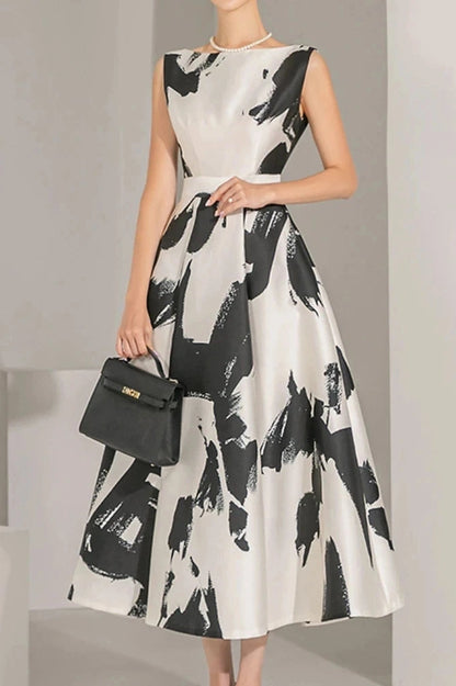 Elegant A-Line Midi Dress