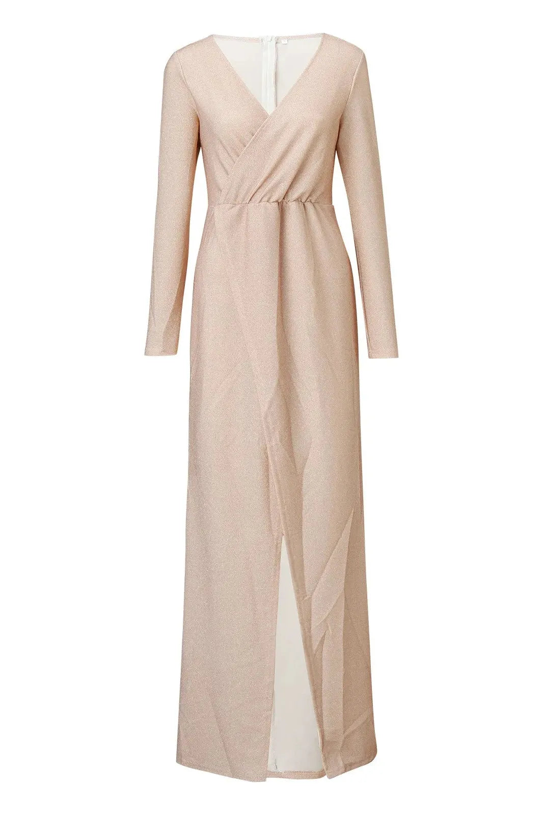 Long Sleeve V-Neck Maxi Dress