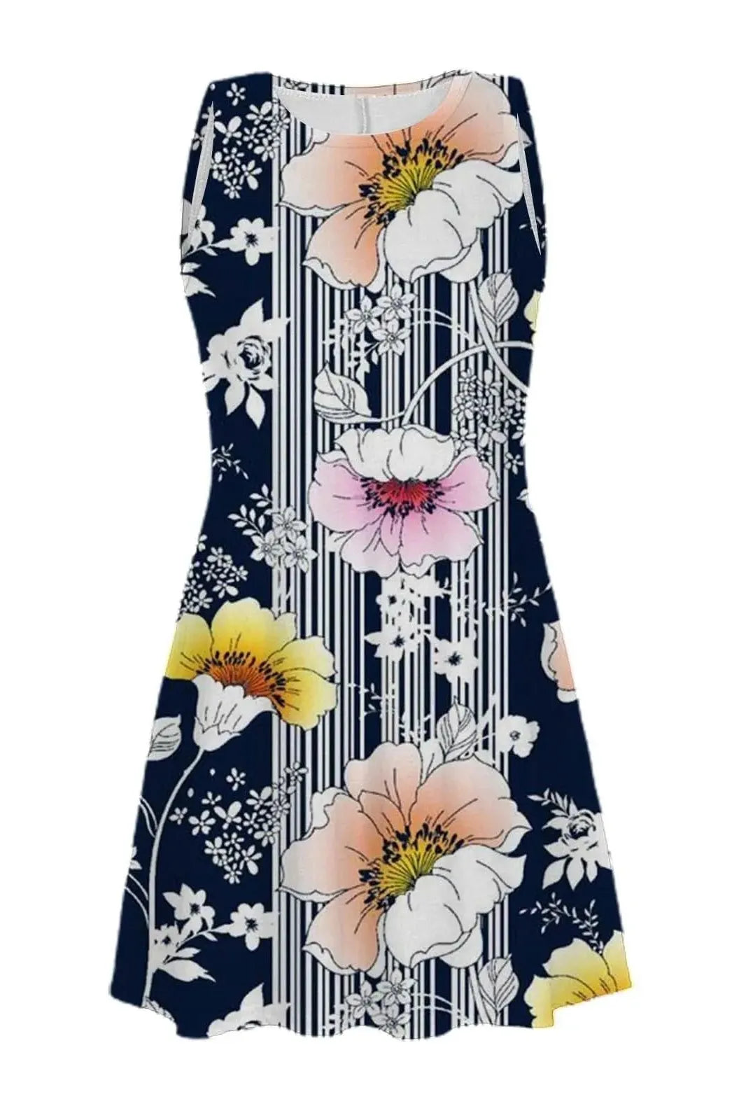 Printed Short Sleeve Maxi Dress