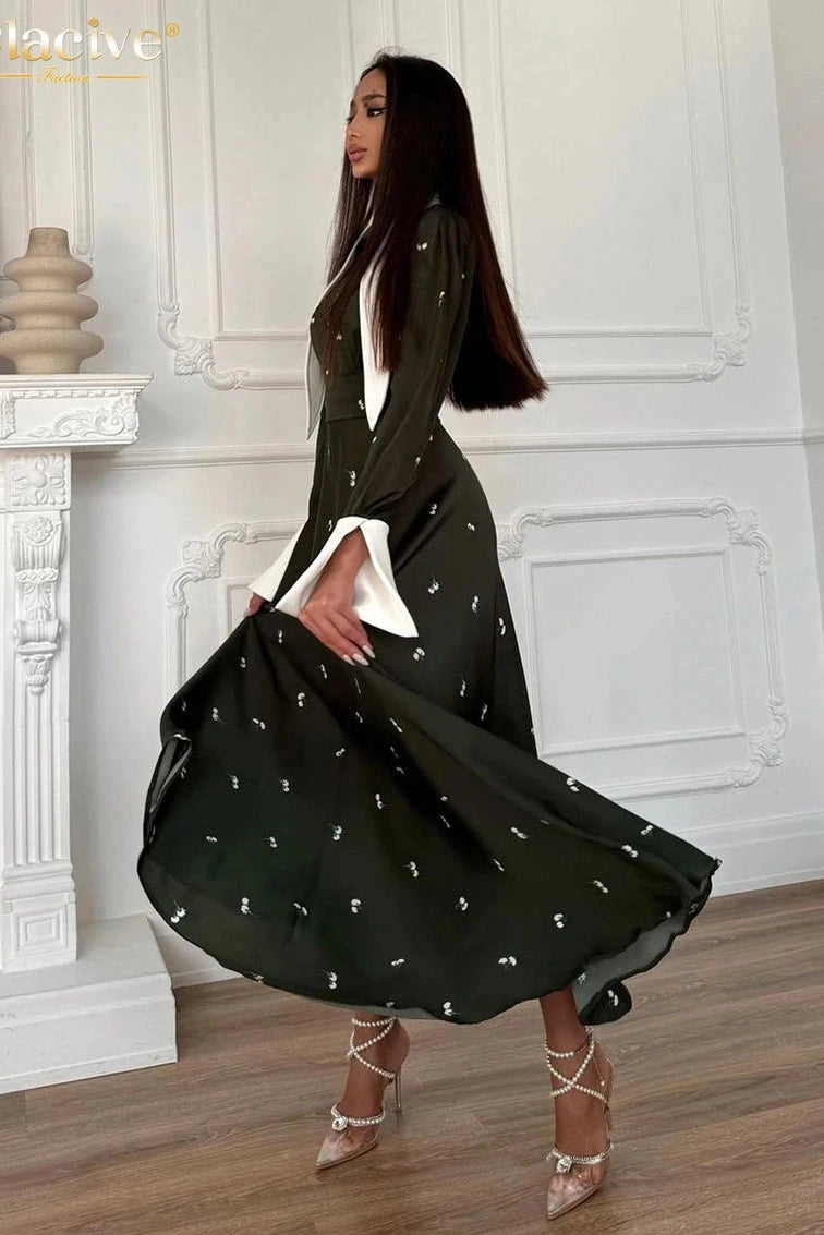 Elegant Long Sleeve Maxi Dress