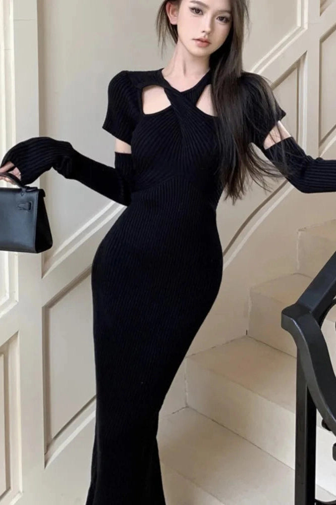 Long Sleeve Bodycon Maxi Dress