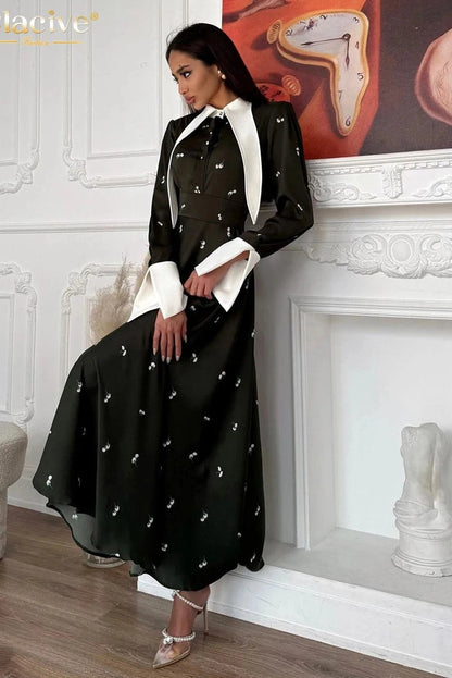 Elegant Long Sleeve Maxi Dress