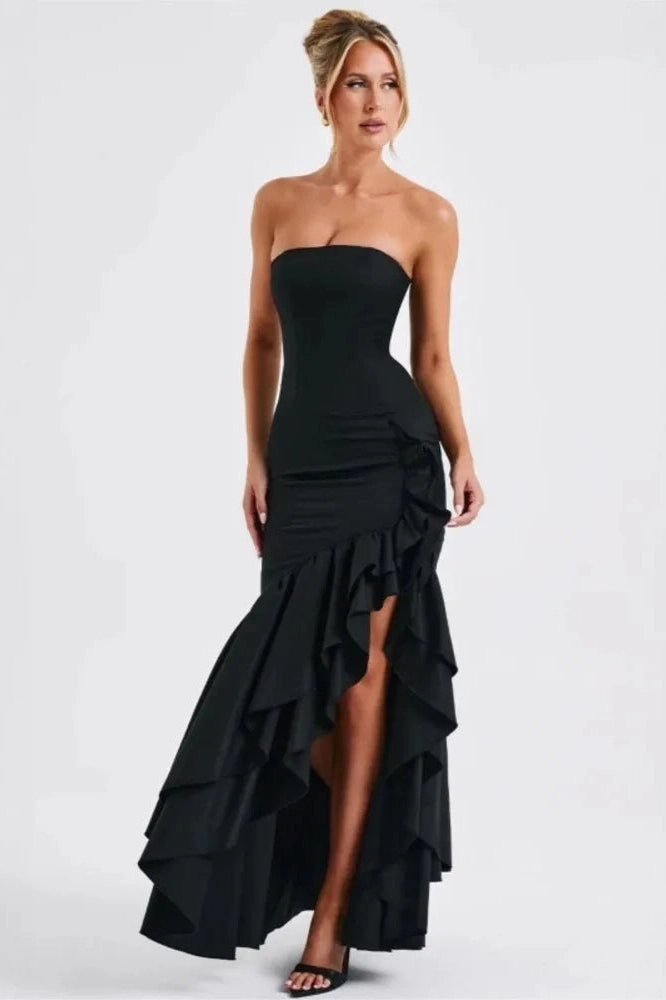 Elegant Bodycon Irregular Maxi Dress