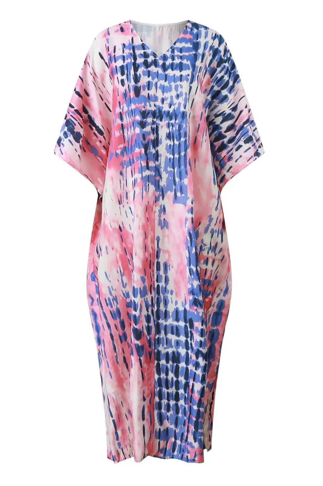 Tie-Dye V-Neck Maxi Dress