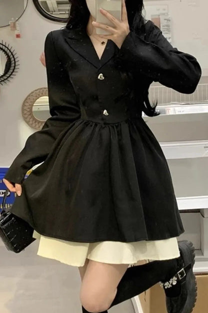 Elegant Long Sleeve Mini Dress