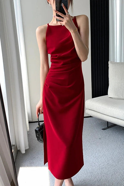 Elegant Sleeveless Bodycon Midi Dress