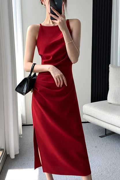 Elegant Sleeveless Bodycon Midi Dress