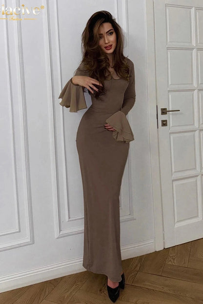 Bodycon Long Sleeve Maxi Dress