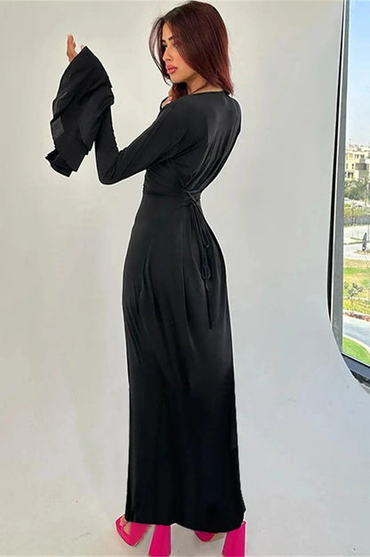 Elegant Long Sleeve Maxi Dress