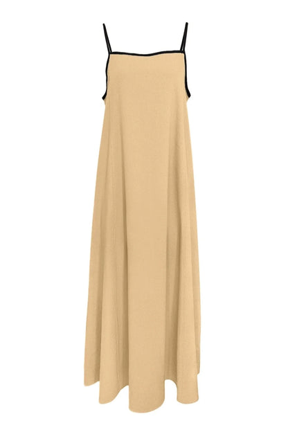 Elegant Spaghetti Strap Maxi Dress